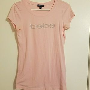 Light pink bebe t shirt